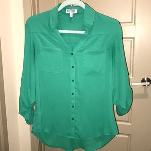 Gorgeous green portofino shirt from Express